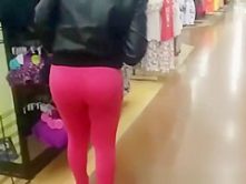 Nice butt woman in red leggings