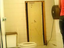 Poor woman takes a piss
