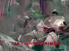 Pumped pussy of Ria Sakurai meets a big sex toy set