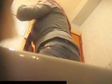 Redhead and brunette woman caught pissing