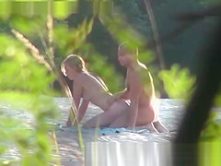 Russian Couple In Public Beach Fucking Caught Spycam
