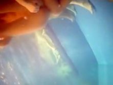 Sexually excited tourists having the underwater sex
