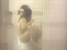 Spying through window into Japanese ladies bath house