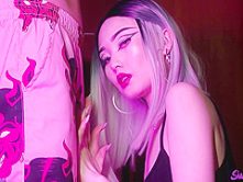 Sweet Sakura Suck Dick On Purple Light