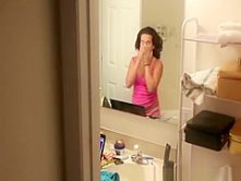 Teen caught in bathroom by spy camera