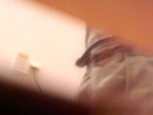 Teen pissing and cleaning her shaved pussy