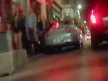 Voyeur girls heels & stockings walking