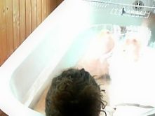 wife in bath