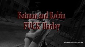 Batman, Robin, and Harley fuck like rabbits getting wet pussy for days