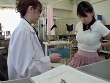 Dildo fuck for hot Jap during her medical examination