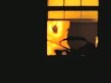 Lady in black lingerie gets recorded through the window