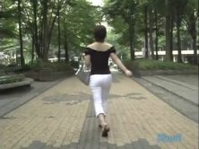 Magnificent woman showing her ass on hidden cam