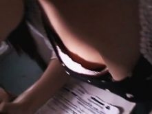 Smooth, pale Japanese tits in this downblouse voyeur video