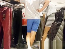 Sporty Hottie With A Guy Present Upskirt View Her Yummy Ass
