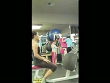 transparent leggings at gym