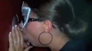 wife playing at swinger club gloryhole