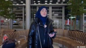 L’iranienne voilï¿½e Nadja se fait dï¿½foncer en anal dans les wc et dans un couloir pour payer l’avion